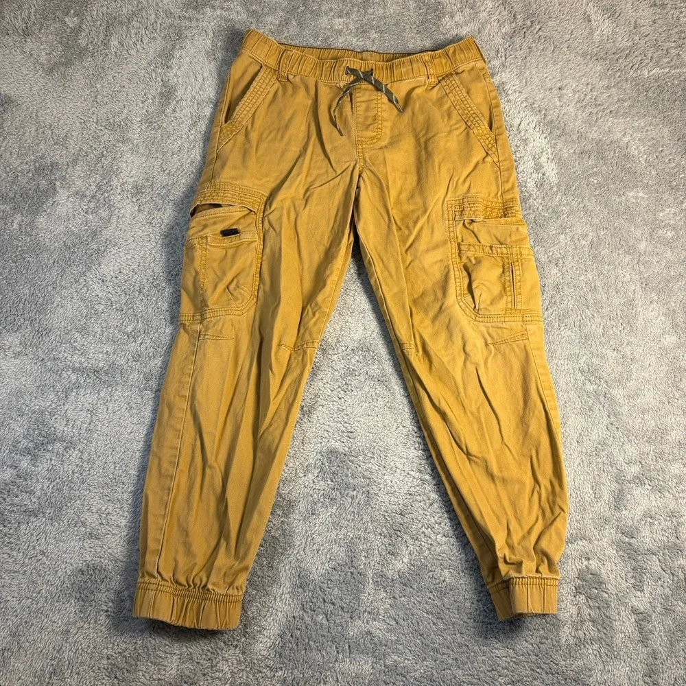 OshKosh Bgosh Toddler Boys Waffle Knit Hoodie Mustard Yellow Tan 18M Pullover